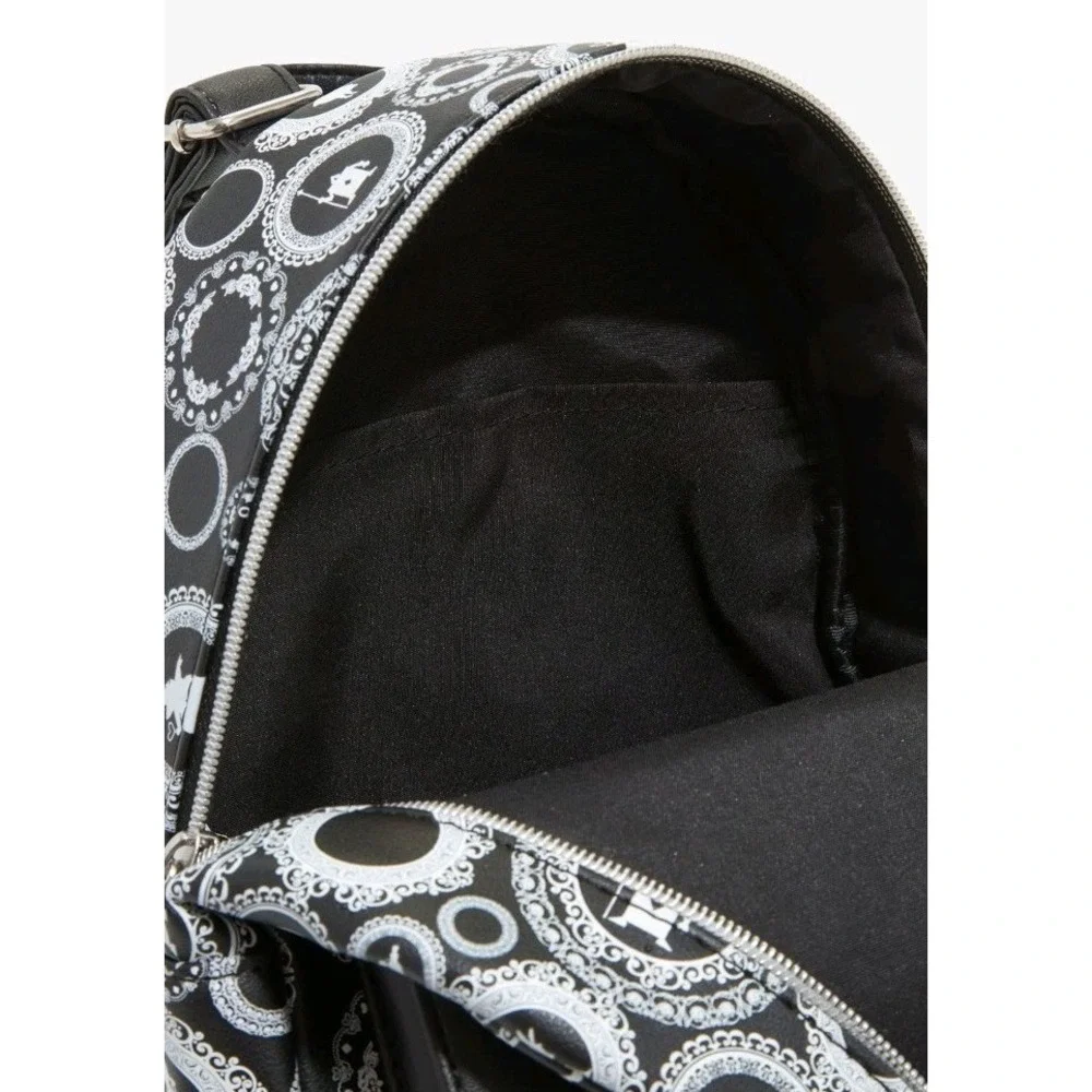 NEW Loungefly Disney Alice In Wonderland Black & White All Over Icons Backpack